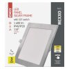 LED vestavné svítidlo NEXXO, čtvercové, stříbrné, 18W, se změnou CCT