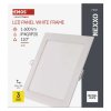 LED vestavné svítidlo NEXXO, čtvercové, bílé, 18W, neutrální bílá