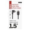 HDMI 2.0 high speed kabel A vidlice - A vidlice 90° 1,5 m