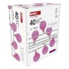 LED světelný cherry řetěz – kuličky 2,5 cm, 4 m, venkovní i vnitřní, růžová, časovač