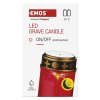LED hřbitovní svíčka červená, 2x C, venkovní i vnitřní, teplá bílá, senzor