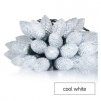 LED vánoční řetěz – šišky, 9,8 m, venkovní i vnitřní, studená bílá, programy 1 ks, krabice