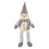 LED vánoční sněhulák sedící, 31 cm, 3x AA, vnitřní, teplá bílá
