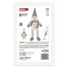LED vánoční sněhulák sedící, 31 cm, 3x AA, vnitřní, teplá bílá