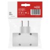 Rozbočovací zásuvka 2× kulatá + 1× plochá, bílá