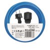 Počasí odolný prodlužovací kabel 20 m / 1 zásuvka / modrý / PVC / 230 V / 1,5 mm2
