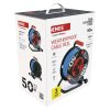 Počasí odolný prodluž. kabel na bubnu 50 m / 4 zásuvky / modrý / PVC / 230 V / 1,5 mm2