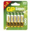 Alkalická batéria GP Super AAA (LR03), 5+5 ks
