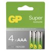 Alkalická baterie GP Super AAA (LR03), 4 ks
