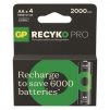 Nabíjecí baterie GP ReCyko Pro Professional AA (HR6) 4 ks, papírová krabička