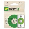 Nabíjecí baterie GP ReCyko 3000 D (HR20) 2 ks, papírová krabička