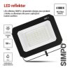 LED reflektor SIMPO 50 W, černý, neutrální bílá