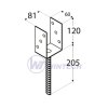Patka sloupku 80, PS 80U, 81x120x4, 1 ks