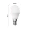 LED žárovka Classic Mini Globe / E14 / 6,5 W (60 W) / 806 lm / teplá bílá