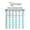 Skoba se závitem M6x80mm, ZB