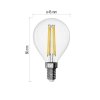 LED žárovka Filament Mini Globe / E14 / 3,4 W (40 W) / 470 lm / neutrální bílá