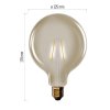 LED žárovka Vintage G125 / E27 / 4,5 W (40 W) / 420 lm / teplá bílá