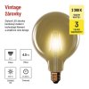 LED žárovka Vintage G125 / E27 / 4,5 W (40 W) / 420 lm / teplá bílá