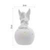 LED keramický anděl, 29 cm, 2x AA, vnitřní, teplá bílá
