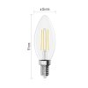 LED žárovka Filament svíčka / E14 / 3,4 W (40 W) / 470 lm / neutrální bílá