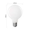 LED žárovka Filament G95 / E27 / 7,8 W (75 W) / 1055 lm / neutrální bílá