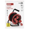 Venkovní prodlužovací kabel na bubnu 25 m / 4 zásuvky / guma / 230 V / 1,0 mm2 / IP44