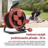 Venkovní prodlužovací kabel na bubnu 25 m / 4 zásuvky / guma / 230 V / 1,0 mm2 / IP44