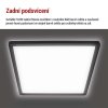 LED přisazené svítidlo FLORI čtvercové, černé, 18W, neutrální bílá
