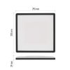 LED přisazené svítidlo FLORI čtvercové, černé, 18W, neutrální bílá