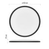 LED přisazené svítidlo FLORI kruhové, černé, 22W, neutrální bílá