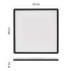 LED přisazené svítidlo FLORI čtvercové, černé, 22W, neutrální bílá