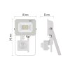 LED reflektor SIMPO, 10W, PIR, neutrální bílá