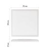 LED přisazené svítidlo FLORI čtvercové, bílé, 18W, neutrální bílá