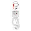 Prodlužovací kabel 1,4 m / 2 zásuvka / bílý / PVC / 1 mm2