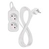 Prodlužovací kabel 2 m / 2 zásuvka / bílý / PVC / 1 mm2