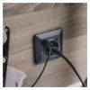 Zásuvka s USB-A+USB-C, antracit