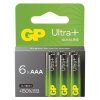 Alkalická baterie GP Ultra Plus AAA (LR03), 6 ks