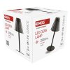 LED stolní lampa GRACE, nabíjecí, černá