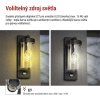 Zahradní nástěnné svítidlo ZALA, čidlo soumraku, 14,5 x 8,9 x 26,2 cm, 1 x E27, 15 W