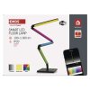 GoSmart LED stojací lampa, černá, 175 cm, teplá bílá / RGBIC WiFi