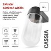 Zahradní nástěnné svítidlo CASSIA, 12,6 x 9,5 x 22,2 cm, 1 x E27, 15 W
