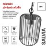 Zahradní závěsné svítidlo SALVIA, 16 x 16 x 76 cm, 1 x E27, 15 W