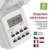 Časovač – digitální spínací zásuvka venkovní IP44