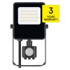 LED reflektor VISIO s pohybovým čidlem, 20 W, černý, neutrální bílá