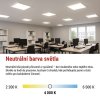 LED panel BAXXO 60×60, čtvercový přisazený bílý, 36W neutr. bílá