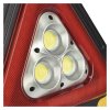 LED varovný trojúhelník, nabíjecí, COB LED + červená LED