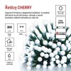 LED vánoční cherry řetěz – kuličky, 30 m, venkovní i vnitřní,studená bílá,programy,časovač