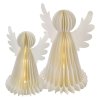 Vánoční papírový andělé se stojánkem, 2 ks, 28/38 cm, vnitřní