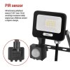 LED reflektor GLARO s pohybovým čidlem, 10 W, černý, IP54, 1000 lm, neutrální bílá