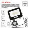 LED reflektor GLARO s pohybovým čidlem, 20 W, černý, IP54, 2000 lm, neutrální bílá